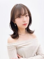 ユーフォリア 新宿店(Euphoria)&nbsp;似合わせカットシースルーバングこなれミディダークアッシュ