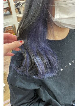 アンルポン 梅田(un le pont) 【un le pont梅田】インナーカラー×ムラサキ