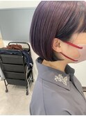 【スタイル】ショートボブ×バイオレット×ブルー