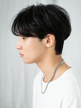 メンズヘア ビーセカンド 草加店(MENS HAIR B-2) 20代30代かき上げ黒髪フェザーマッシュ韓国ヘアF草加
