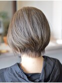 ショートグラデーション/白髪ぼかしグレージュ/40代/50代