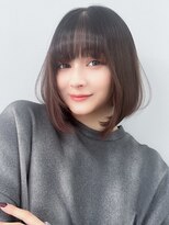 オーバーヘアー 枚方店(over hair) 【overhair】ワンカールボブ×ふんわりボブ×ダークチョコレート