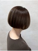 ツヤ髪ショートボブ透明感カラー