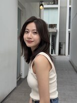 ブラン(Blanc Aoyama)&nbsp;レイヤーカット/顔まわりカット/ブリーチなし/ミディアム