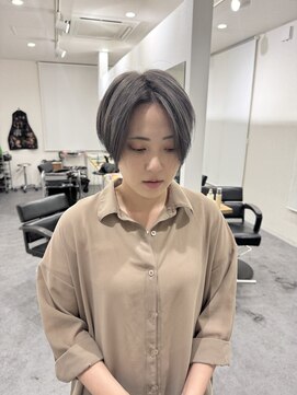 エルエスヘアー(LS HAIR) 【片山陽基】ブリーチ一回ダークグレージュとハンサムショート