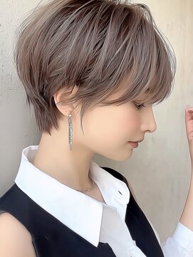 トワ 仙台店(toi) 【レイヤー】オリーブベージュ・ショートボブ・イルミナカラー