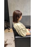 ミディアムボブ/マロンベージュ