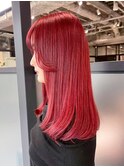 ロング前髪カット顔周りレイヤーダブルカラー_ba575443