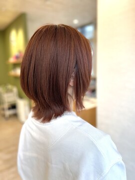 ジプソ(Gypso Hair salon) 【 ウルフ × オレンジブラウン 】