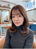 韓国顔周り/バタフライカット/ミディアムレイヤーカット北千住