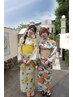 【浴衣レンタルプラン】浴衣着付け+ヘアセット ¥8500~