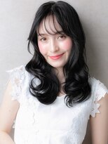 カバーヘア ブリス 北浦和(COVER HAIR bliss)&nbsp;流しバング韓国巻きカールヨシンモリヘアゆるふわロング30代W