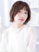 エノア バイ カバーヘア(ENOA by COVERHAIR) 40代秋の丸みショートボブ×艶ブラウン