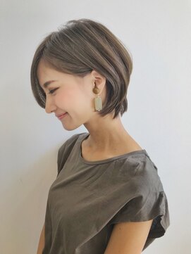 サンド 銀座(sand) 斜めバングモードクラシカルボルドーワンレンボブ