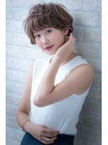 ヘアーアートシフォン 池袋西口店(Hair art chiffon)&nbsp;斜めバングクラシカルワンレンセンターパート厚めバングボルドー