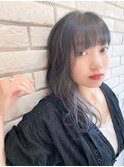 SNS話題インナーカラー☆女性の魅力を引き立てるクリアブルー♪