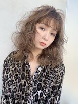 アルバム 銀座(ALBUM GINZA)&nbsp;ふわレイヤー_ウェーブパーマフォギーベージュ耳かけ_97017