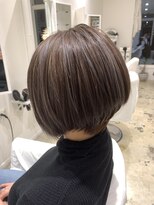 ヘアーデェカラー(hair de KOLOR)&nbsp;【つくば】大人ショートボブ×白髪ぼかしハイライト