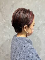キー ヘアーアンドビューティーサロン(Kii hair&beauty salon)&nbsp;ハイライトのきいた可愛いピンクショート