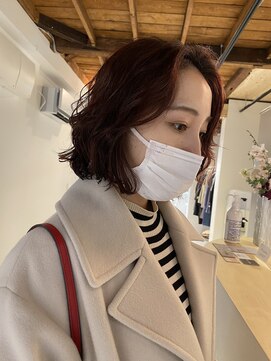 イオ(io) high ridge perm×deep pink【KAZUKI】