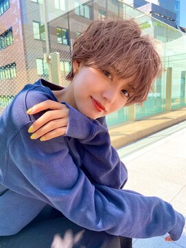 サンド 鹿児島中央(sand) 黒髪/グレーベージュ/レイヤーロング/前髪パーマ[鹿児島駅]