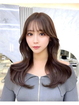 アフロートリノ(AFLOAT Leino) 大人可愛い韓国ヘア レイヤーカット くびれヘア 顔まわり#