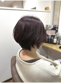 丸みショート*ピンクブラウン