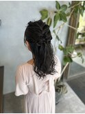 お呼ばれハーフアップ