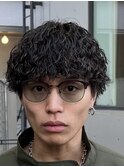 ツイストスパイラルパーマツイストパーマセンターパートウルフ