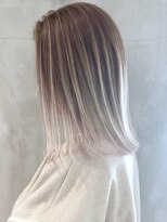 シオン(shion)&nbsp;透明感カラーくすみベージュオリーブカラーワンレン_ba323071