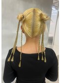 ヘアアレンジ＊タイトツイン