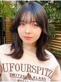 美髪顔周りレイヤーフェイスレイヤー小顔レイヤー韓国風