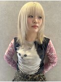 福井　大和田　ハイトーン　ホワイトブロンド　顔まわりカット