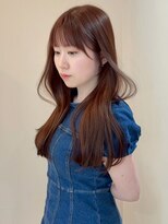 レジナヴィータ 栄(Reginavita)&nbsp;オレンジブラウン 暖色カラー 顔周りカット 前髪カット 艶髪