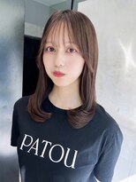 アルバム 銀座(ALBUM GINZA) ロング韓国ヘア顔周りレイヤーおくれ毛_F0336