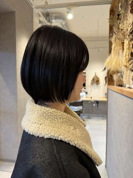 ナチュラルな丸みボブ