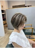 脱白髪染めハイライト