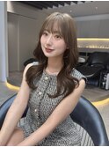 韓国レイヤーカット/くびれ巻き/前髪顔周り/セミディ[門前仲町]