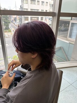 ヘアールーム プリズム(Hair room Prism) メンズデザインカラーパープルブラック