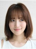 表参道酸性ストレート外ハネボブ髪質改善アッシュグレー30代