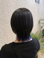 ベルフェミンミエル&nbsp;【anri】暗髪×ネイビーブルーのインナーカラー