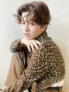 アイティーバイアルバム 八王子店(IT by ALBUM) パーマショート_マロンベージュAラインボブかきあげロング_28214