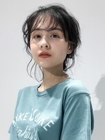 アイティーバイアルバム 藤沢店(IT by ALBUM)&nbsp;ラフアレンジ_カーキグレージュフェザーバング_8738