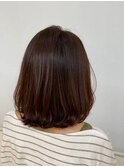 30代40代50代/ミディアムボブ/白髪染め/ダークブラウン/ボブ