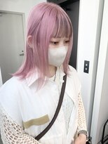 ランテルディ 渋谷(LANTERDIT) 【LANTERDIT】ペールピンク☆前髪インナーカラー　担当JUN