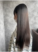 髪質改善ストレート/ナチュラルブラウン/艶ベージュ