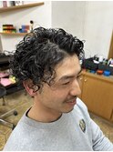 前下がりスパイラルパーマ