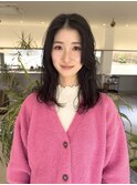 コテ巻き風　ミディアムパーマ　寺沢　颯