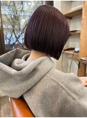 ショートボブ×ラベンダーブラウン  艶髪/美髪