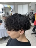 波巻きパーマ